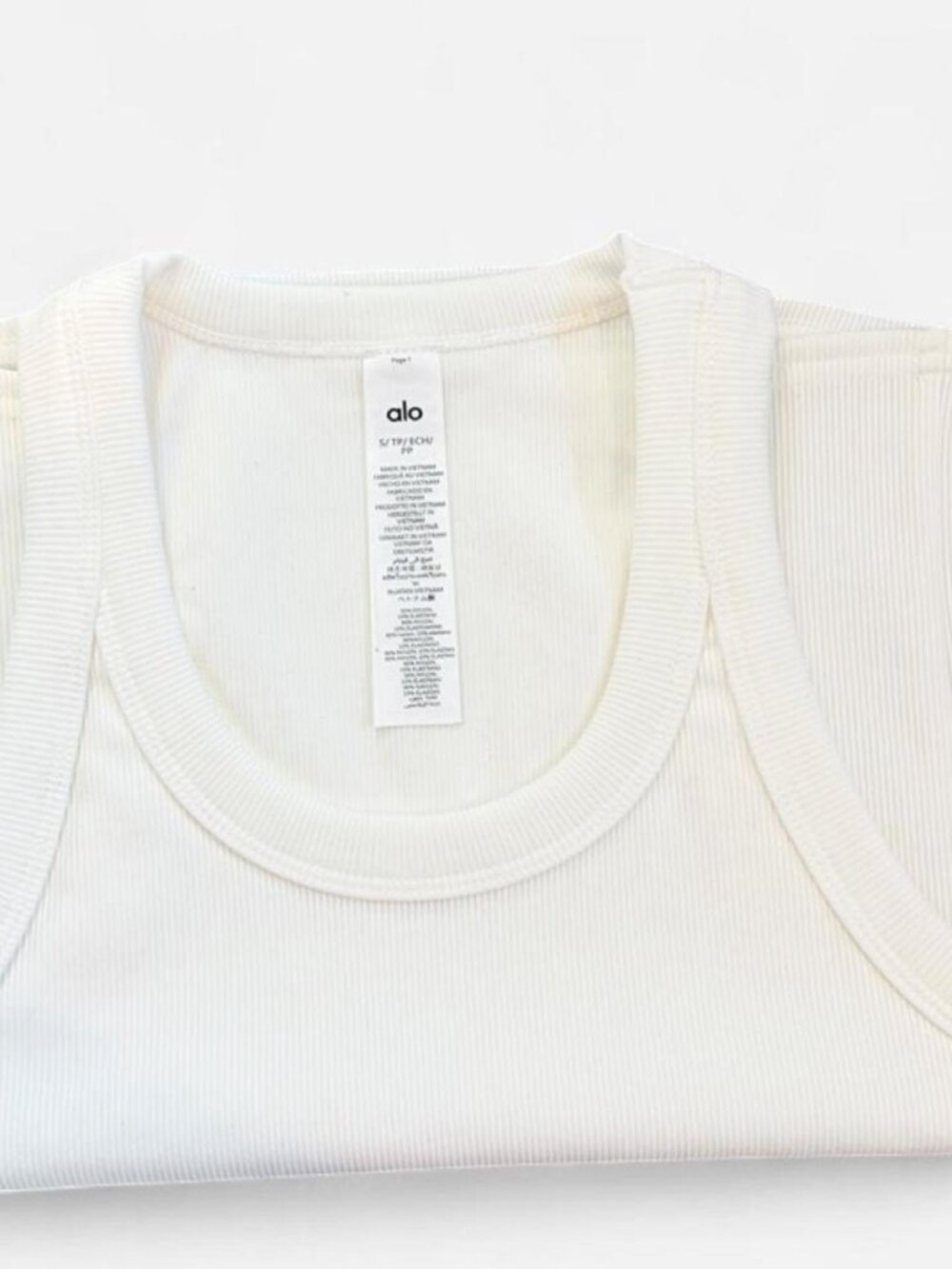 white ribbed tank top - Picture 5 of 8